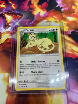 Persian 126/181 Sm-Team Up Regular MP-Moderately Played Pokemon TCG - Image 5