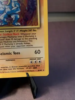 Pokemon TCG Machamp Holo 1st Edition Base Set #8/102 Holo Rare VTG WOTC NM 1999 - Image 4