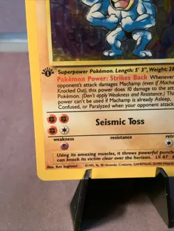 Pokemon TCG Machamp Holo 1st Edition Base Set #8/102 Holo Rare VTG WOTC NM 1999 - Image 5