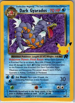 Dark Gyarados 8/82 Celebrations: Classic Collection - Pokemon Card - NM - Image 1