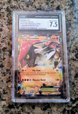 ✨Groudon EX Legends of Hoenn Tin 2015 Black Star Promo XY42 Pokemon Card CGC 7.5 - Image 1