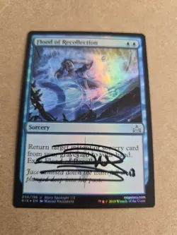 Flood Of Recollection FOIL Signed By Magali Villeneuve Magic the Gathering - Image 1