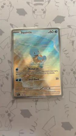 Squirtle Scarlet & Violet-151 170/165 Holo Illustration Rare NM Pokemon TCG - Image 1