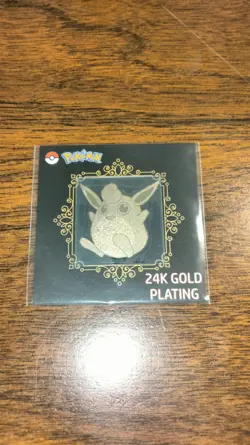 24k Gold Plated Pokemon Wigglytuff Sticker Pack Fresh - Image 1