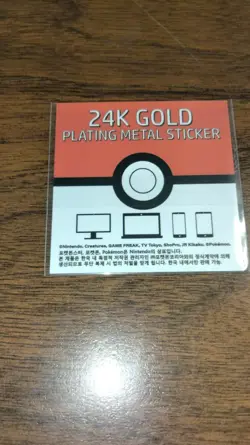 24k Gold Plated Pokemon Wigglytuff Sticker Pack Fresh - Image 2