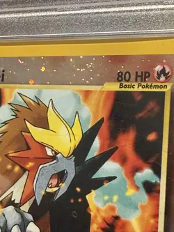 2001 POKEMON GAME MOVIE #34 ENTEI REVERSE HOLO POKEMON 3 MOVIE PROMO PSA 9 SWIRL - Image 2