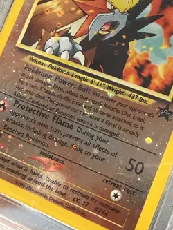 2001 POKEMON GAME MOVIE #34 ENTEI REVERSE HOLO POKEMON 3 MOVIE PROMO PSA 9 SWIRL - Image 3