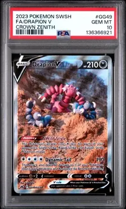 2023 Pokemon FA Drapion V #GG49 Full Art Galarian Gallery TCG SWSH Psa 10 - Image 1