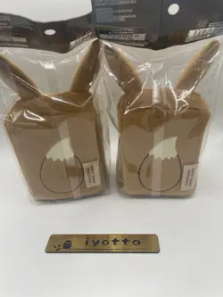 "NEW" Pokemon Card Game Plush Deck Box Case Eevee 2-piece set Pokemon Center JP - Image 2