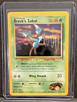 Pokemon Card - Brock's Zubat Gym Heroes 24/132 Rare - LP - Image 3