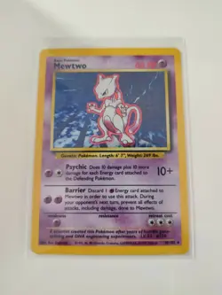 Mewtwo Pokemon Card 1999 Holo Original Base Set 10/102 WOTC - Image 2