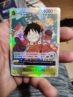 Monkey.D.Luffy OP07-109 Super Rare English One Piece TCG Card Game - Image 1