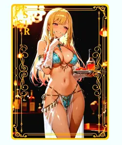 Waifu Anime Cards TCG | Marin Kitagawa [ METAL CARD ] SSR | Sexy Hentai Girl - Image 1