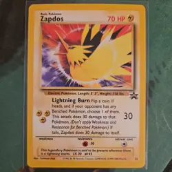 Pokemon Zapdos #23 Black Star Promo Non-Holo Card - Image 1