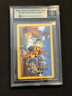2016 Pokemon Center Mario Pikachu Playing Card - 3 Of Diamonds BGS 10 Pristine - Image 1