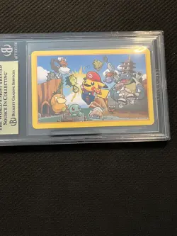 2016 Pokemon Center Mario Pikachu Playing Card - 3 Of Diamonds BGS 10 Pristine - Image 3