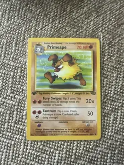 1999 Pokemon TCG Primeape Jungle 43/64 Regular 1st Edition Uncommon - Image 1
