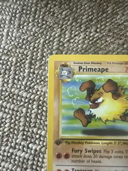 1999 Pokemon TCG Primeape Jungle 43/64 Regular 1st Edition Uncommon - Image 2
