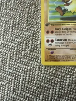 1999 Pokemon TCG Primeape Jungle 43/64 Regular 1st Edition Uncommon - Image 3