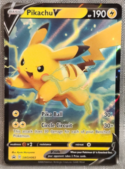 2019-22 Pokemon Sword and Shield Black Star Promos #SWSH063 Pikachu V P/V Power - Image 1
