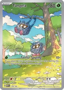 Tangela - 178/165 - Illustration Rare NM, English Pokemon Scarlet & Violet - 151 - Image 1