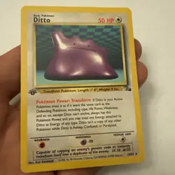 Pokemon TCG Fossil Ditto 18/62 1st Edition Non-Holo Rare - Image 1
