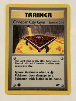 Pokemon TCG Cinnabar City Gym Challenge 1st Edition Uncommon Card 113/132 - Image 1