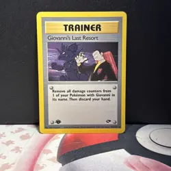 2000 Pokemon TCG - Giovanni’s Last Resort - Gym Challenge No. 105 1st Ed - Image 1