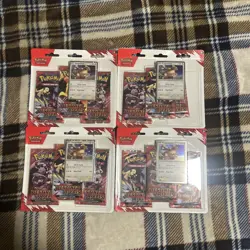 (4) Destined Rivals 3-Pack Blister Pokemon TCG Kangaskhan Sealed. 12 Packs Total - Image 1