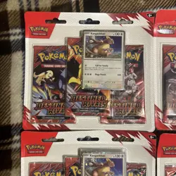 (4) Destined Rivals 3-Pack Blister Pokemon TCG Kangaskhan Sealed. 12 Packs Total - Image 3
