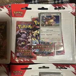 (4) Destined Rivals 3-Pack Blister Pokemon TCG Kangaskhan Sealed. 12 Packs Total - Image 4