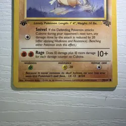 Pokemon TCG Jungle 1st Edition #50/64 Cubone LP - Image 3