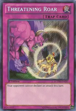 Yugioh! LP Threatening Roar - LCYW-EN297 - Secret Rare - 1st Edition Lightly Pla - Image 1