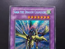 Yugioh - Gaia the Dragon Champion LOB-123 Secret Rare - Image 2
