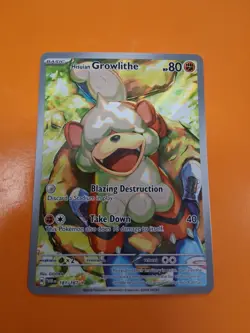 Hisuian Growlithe 181/167 Sv06: Twilight Masquerade Holo Pokemon Card TCG - Image 1