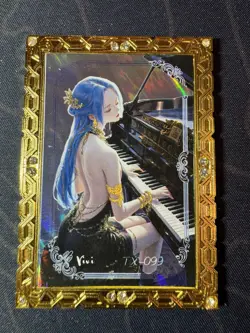 Goddess Pianist Vivi Maiden Preimium Thick Metal Card Waifu Doujin One Piece - Image 1