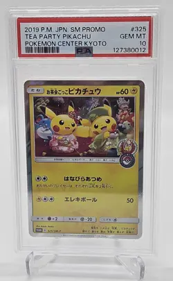 2019 Tea Party Pikachu 325/SM-P Kyoto Center Promo Japanese Pokemon Psa 10 - Image 1