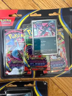 Pokemon TCG Phantasmal Flames 3-Pack Blister LOT OF 3 SEALED Sneasel🔥✈⚡ - Image 2