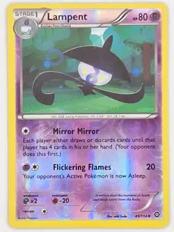 Lampent 49/114 Pokemon - Reverse Holo XY Steam Siege LP - Image 1
