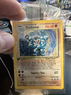 1999 Pokemon - FACTORY SEALED 1st Edition MACHAMP 8/102 - Holo - Image 1
