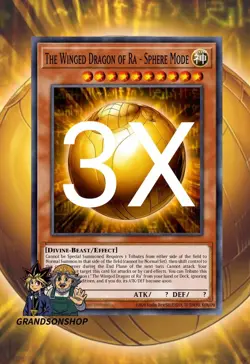 Yu-Gi-Oh! 3x The Winged Dragon Of Ra- Sphere Mode RA01-EN007 Super Rare - Image 1