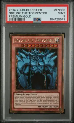 PSA 9 Obelisk The Tormentor PGLD-EN030 1st Edition Yu-Gi-Oh! Premium Gold 2014 - Image 4