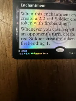 Fire Nation Occupation (Extended Art) Foil #187 Avatar (TLA) Magic MTG NM - Image 2