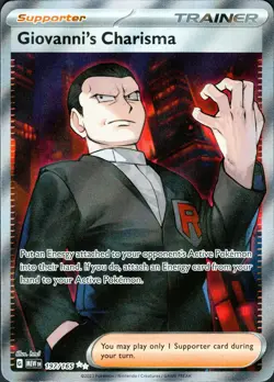 Giovanni’s Charisma 197/165 Full Art Secret Rare - Mint - Pokemon TCG - - Image 1