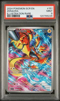 Pokemon TCG Zeraora #151/142 Stellar Crown Illustration Rare PSA 9 MINT - Image 1