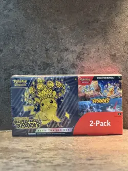 Pokemon Surging Sparks Elite Trainer Box ETB & Booster Bundle Costco 2 Pack - Image 2