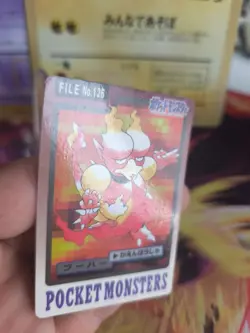Pokemon Karte Card japanese carddass Pocket monsters 1997 Magmar NM- - Image 3
