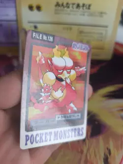Pokemon Karte Card japanese carddass Pocket monsters 1997 Magmar NM- - Image 4