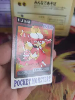 Pokemon Karte Card japanese carddass Pocket monsters 1997 Magmar NM- - Image 5