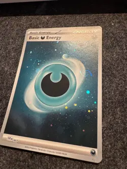 Dark HD Energy Swirl 151 Reverse Holo Cosmos Pokemon Card NM - Image 3